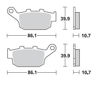 711CM56-Sunstar Sprockets and Chains-711CM56 Rear Challenge Series Sintered Pads