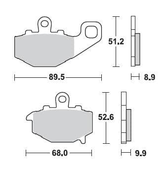 775CM56-Sunstar Sprockets and Chains-775CM56 Rear Challenge Series Sintered Pads