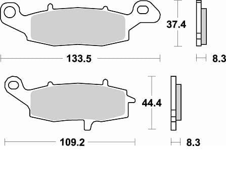 782CM55-Sunstar Sprockets and Chains-782CM55 Front Challenge Series Sintered Pads