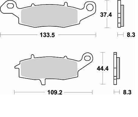 787CM55-Sunstar Sprockets and Chains-787CM55 Front Challenge Series Sintered Pads