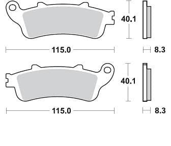 813CM55-Sunstar Sprockets and Chains-813CM55 Front Challenge Series Sintered Pads